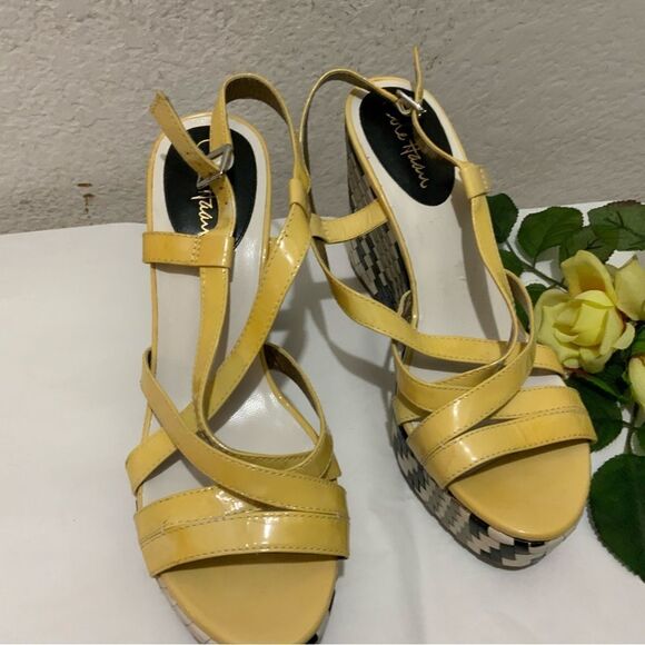 Cole Haan Air Cream Black Leather Platform Wedge Sandals Shoes Women's 10 B - Picture 4 of 13